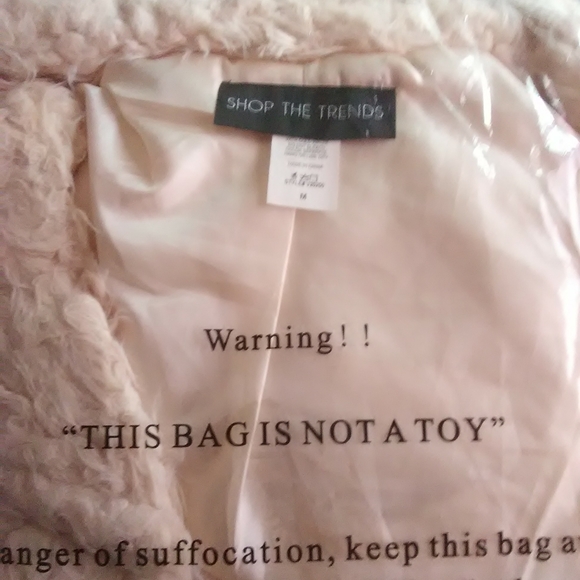 CLEARANCE! Sherpa Teddy Bear Coat Blush Pink - Picture 5 of 6